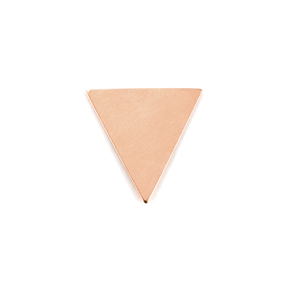 Metal Stamping Blanks Copper Triangle, 19mm (.75") x 18mm (.71"), 24g, Pack of 5